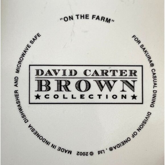 Chicken Rooster Plates On the Farm David Carter Brown for Sakura Vintage 2002 - Picture 9 of 9